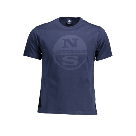 North Sails Blue Cotton Men T-Shirt North Sails