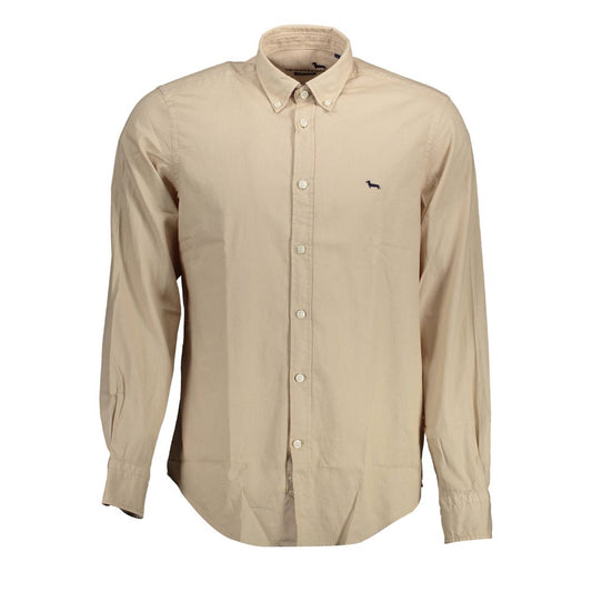 Harmont & Blaine Beige Cotton Men Shirt Harmont & Blaine