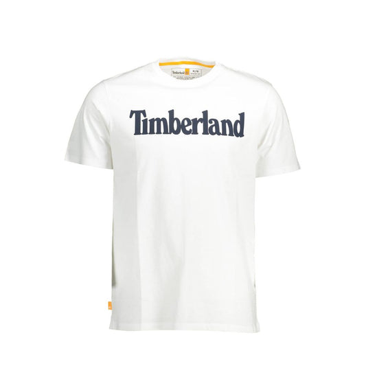 Timberland White Cotton Men T-Shirt Timberland