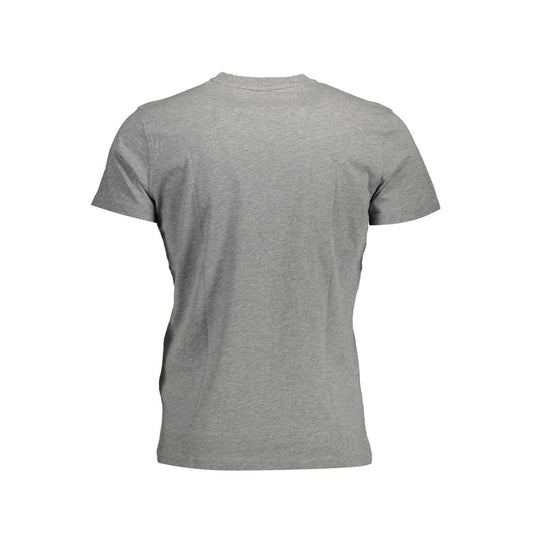 La Martina Gray Cotton Men T-Shirt La Martina