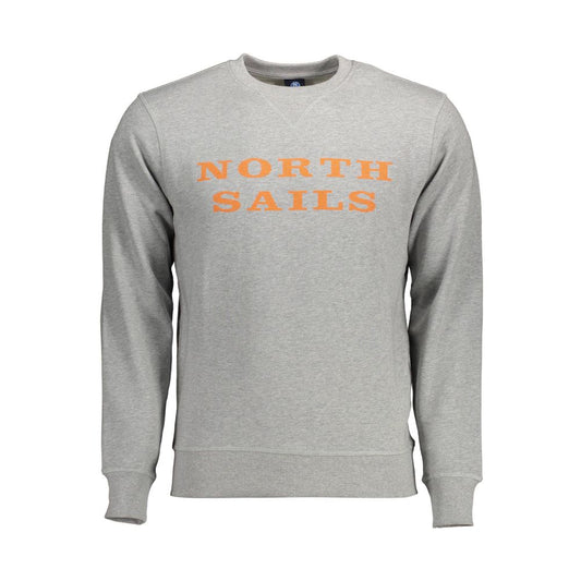 North Sails Gray Cotton Men Sweater North Sails