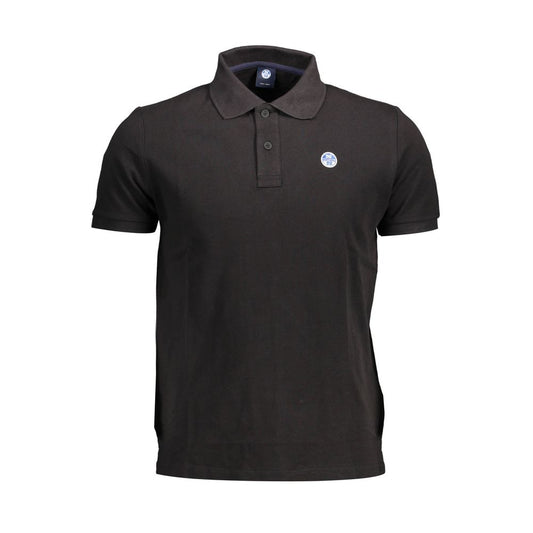 North Sails Black Cotton Men Polo Shirt North Sails