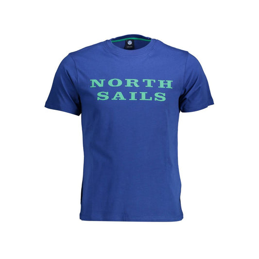 North Sails Blue Cotton Men T-Shirt