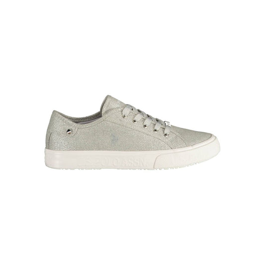 U.S. POLO ASSN. Silver Polyester Women Sneaker U.S. POLO ASSN.