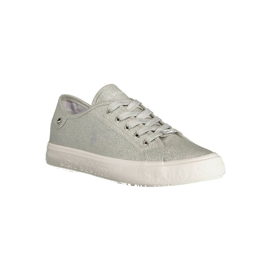 U.S. POLO ASSN. Silver Polyester Women Sneaker U.S. POLO ASSN.