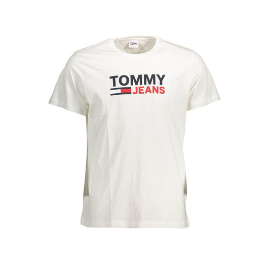 Tommy Hilfiger White Cotton Men T-Shirt Tommy Hilfiger