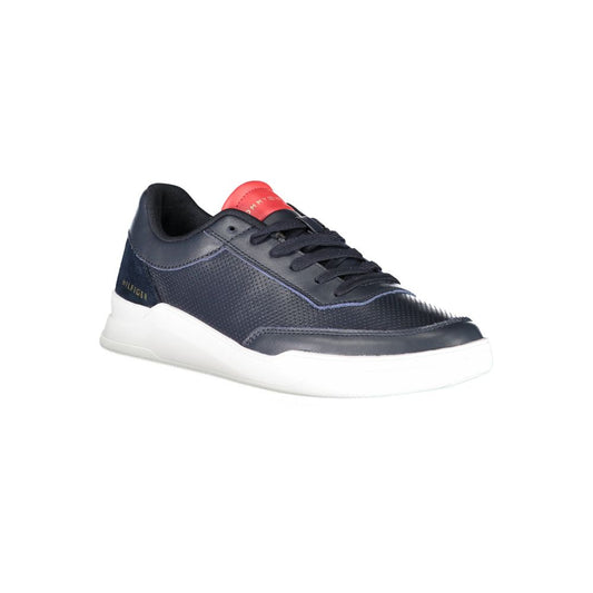 Tommy Hilfiger Blue Leather Men Sneaker Tommy Hilfiger