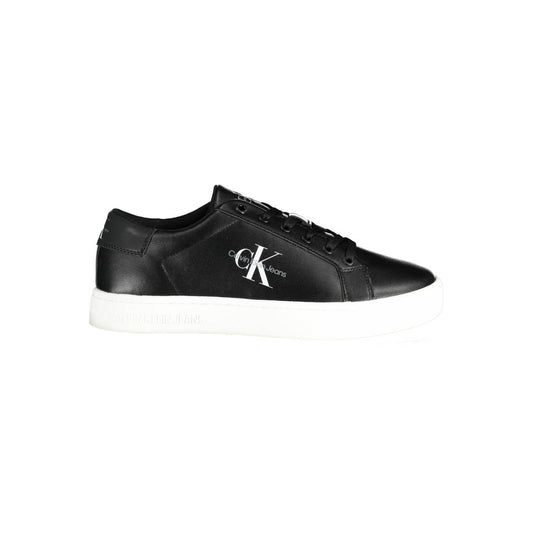 Calvin Klein Black Leather Men Sneaker Calvin Klein