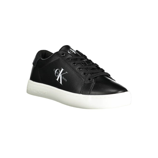 Calvin Klein Black Leather Men Sneaker Calvin Klein