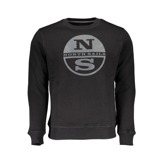 North Sails Black Cotton Men Sweater North Sails