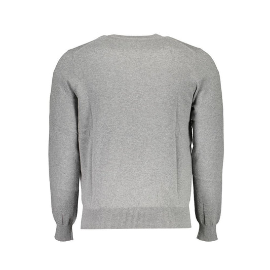 North Sails Gray Cotton Men Sweater North Sails