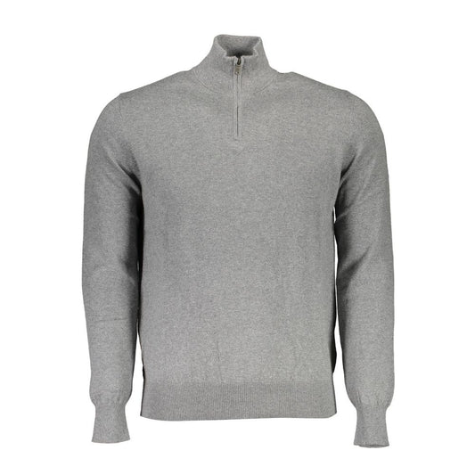 North Sails Gray Cotton Men Sweater North Sails