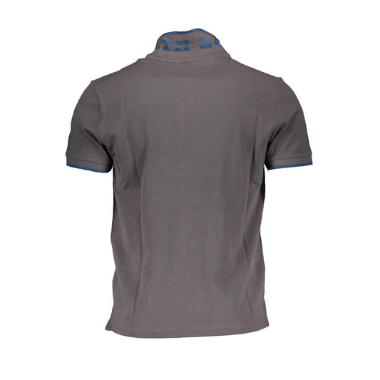 North Sails Gray Cotton Men Polo Shirt North Sails