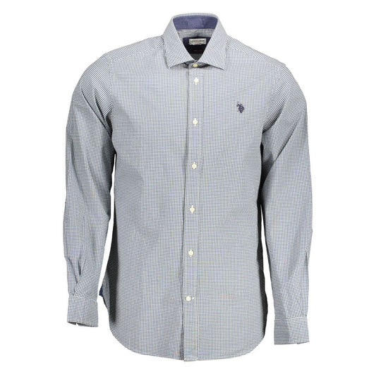 U.S. POLO ASSN. Light Blue Cotton Men Shirt U.S. POLO ASSN.