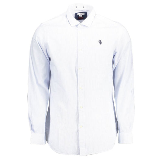 U.S. POLO ASSN. Light Blue Cotton Men Shirt U.S. POLO ASSN.