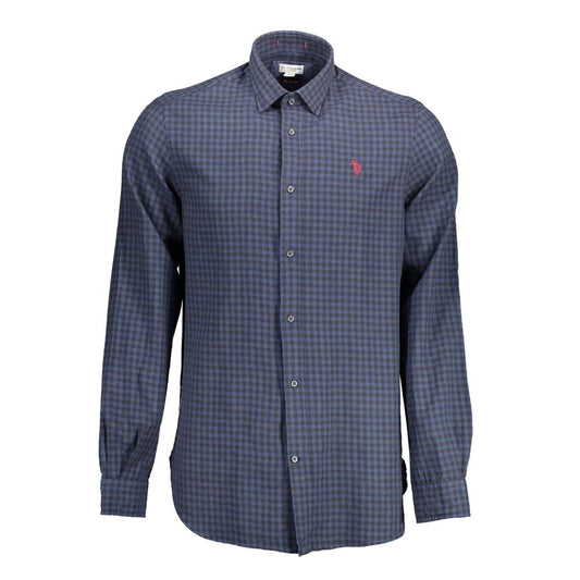 U.S. POLO ASSN. Blue Cotton Men Shirt U.S. POLO ASSN.