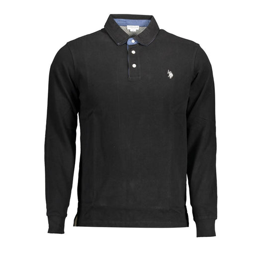 U.S. POLO ASSN. Black Cotton Men Polo Shirt U.S. POLO ASSN.