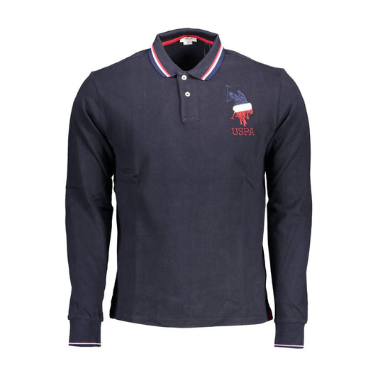 U.S. POLO ASSN. Blue Cotton Men Polo Shirt U.S. POLO ASSN.