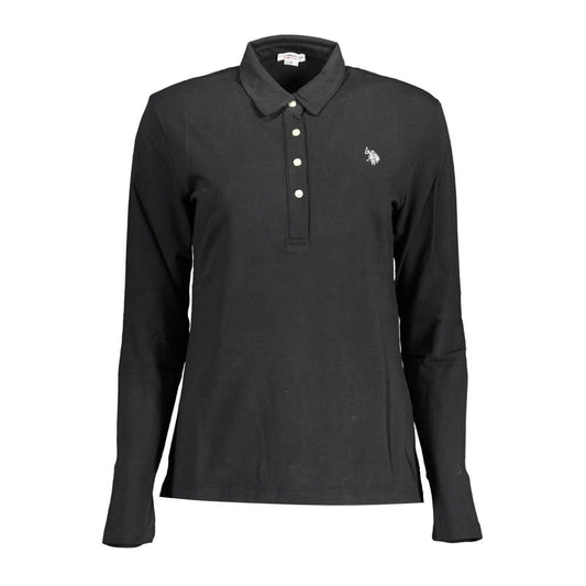 U.S. POLO ASSN. Black Cotton Women Polo Shirt U.S. POLO ASSN.