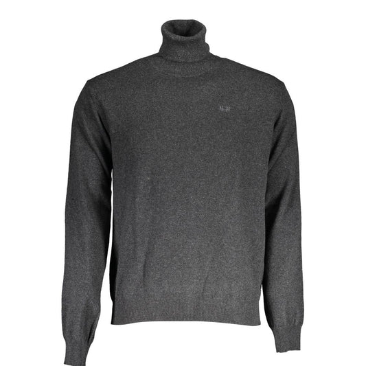 La Martina Gray Wool Men Sweater La Martina