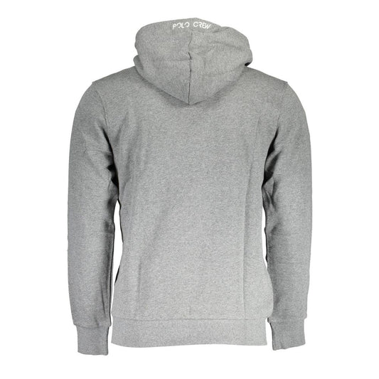 La Martina Gray Cotton Men Sweater La Martina