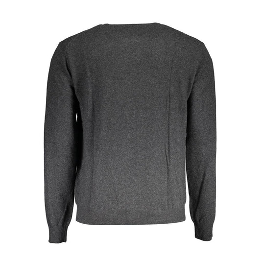 La Martina Gray Wool Men Sweater La Martina