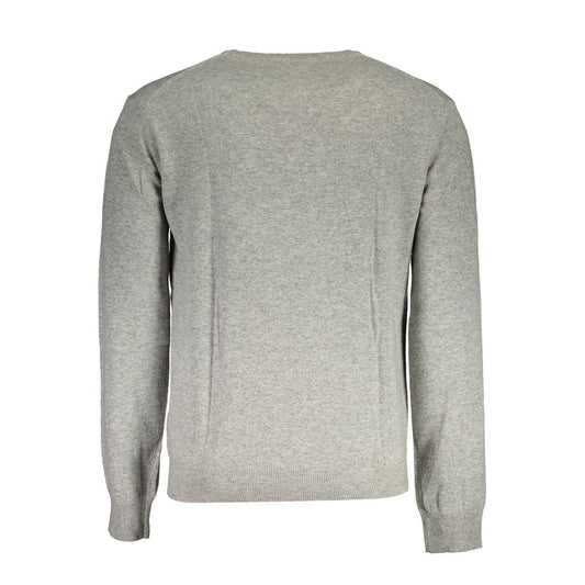 La Martina Gray Wool Men Sweater