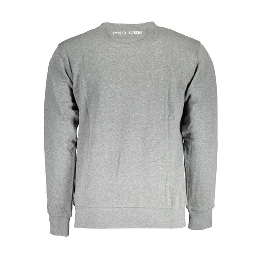 La Martina Gray Cotton Men Sweater