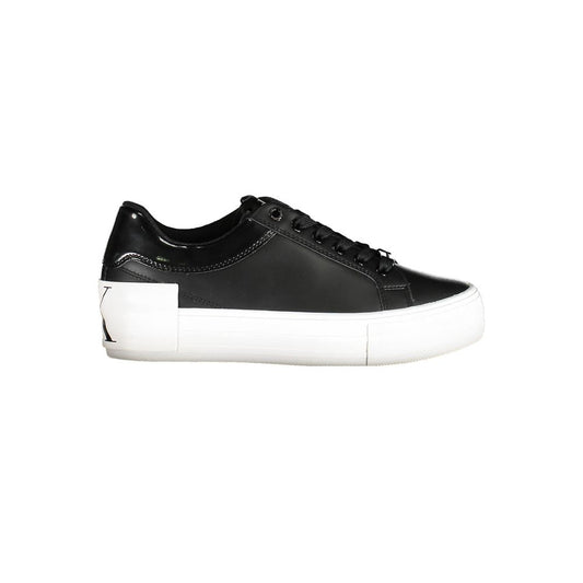 Calvin Klein Black Leather Women Sneaker Calvin Klein