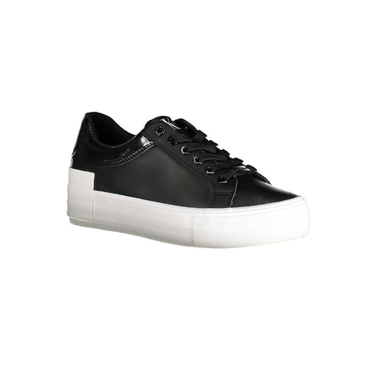 Calvin Klein Black Leather Women Sneaker Calvin Klein