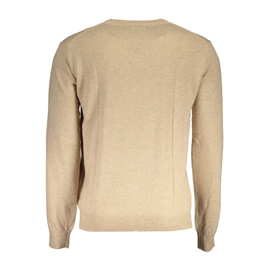 La Martina Beige Wool Men Sweater