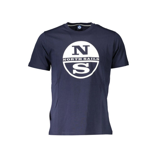 North Sails Blue Cotton Men T-Shirt North Sails