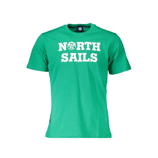 North Sails Green Cotton Men T-Shirt North Sails