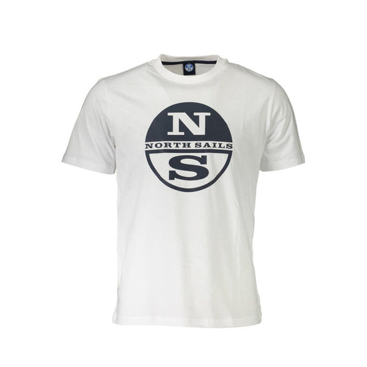 North Sails White Cotton Men T-Shirt North Sails