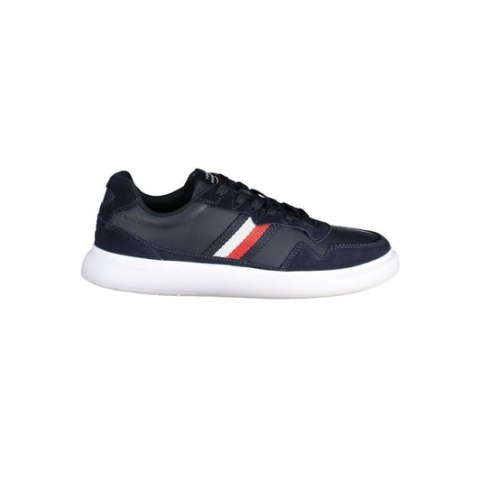 Tommy Hilfiger Blue Leather Men Sneaker Tommy Hilfiger