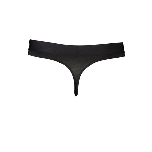 Calvin Klein Black Cotton Women Thong Calvin Klein