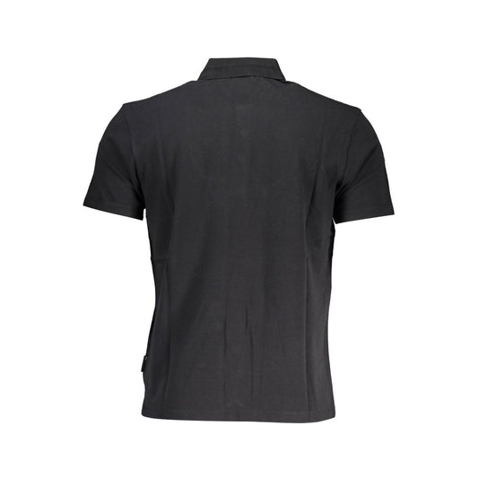 Napapijri Black Cotton Men Polo Shirt