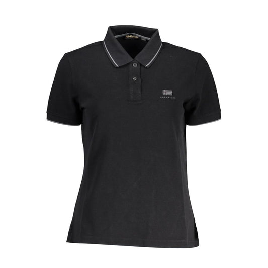 Napapijri Black Cotton Women Polo Shirt Napapijri