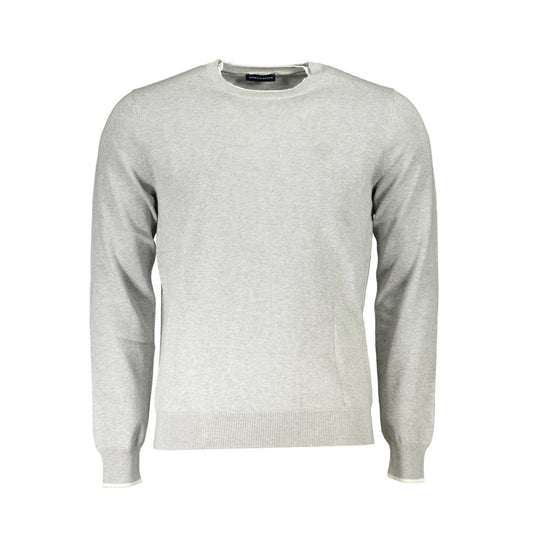 North Sails Gray Cotton Men Sweater North Sails