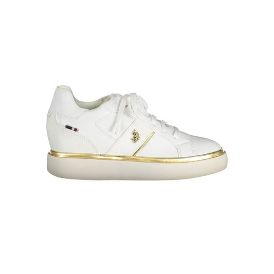 U.S. POLO ASSN. White Polyester Women Sneaker U.S. POLO ASSN.