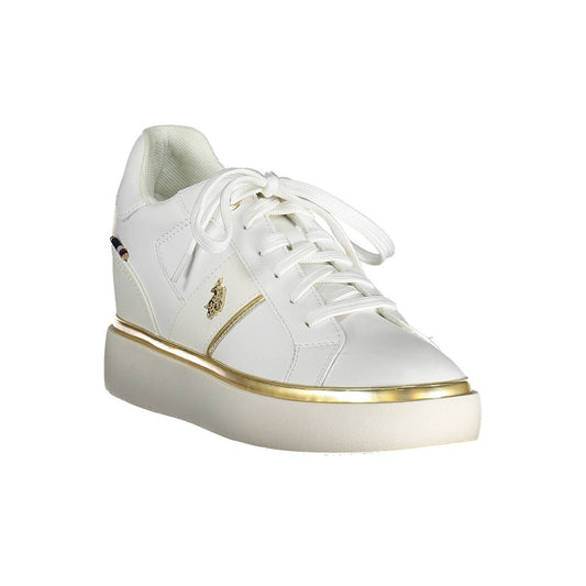 U.S. POLO ASSN. White Polyester Women Sneaker U.S. POLO ASSN.