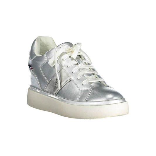 U.S. POLO ASSN. Silver Polyester Women Sneaker U.S. POLO ASSN.