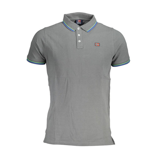 Norway 1963 Gray Cotton Men Polo Shirt Norway 1963