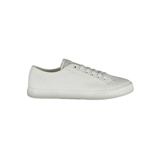 Calvin Klein White Cotton Men Sneaker Calvin Klein