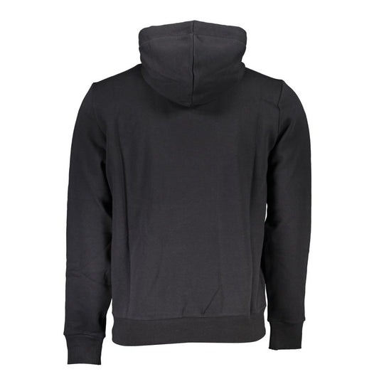 North Sails Black Cotton Men Hooded Sweater North Sails