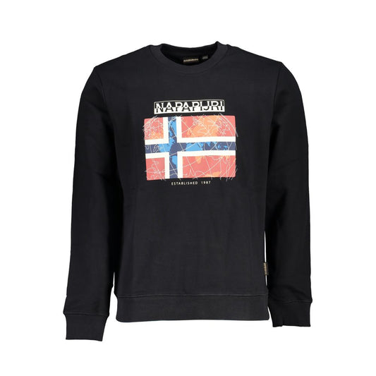 Napapijri Black Cotton Men Sweater Napapijri