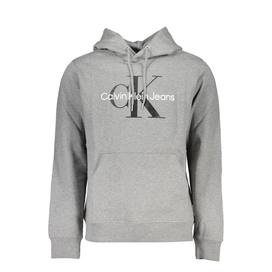 Calvin Klein Elegant Gray Long Sleeve Hooded Sweatshirt Calvin Klein