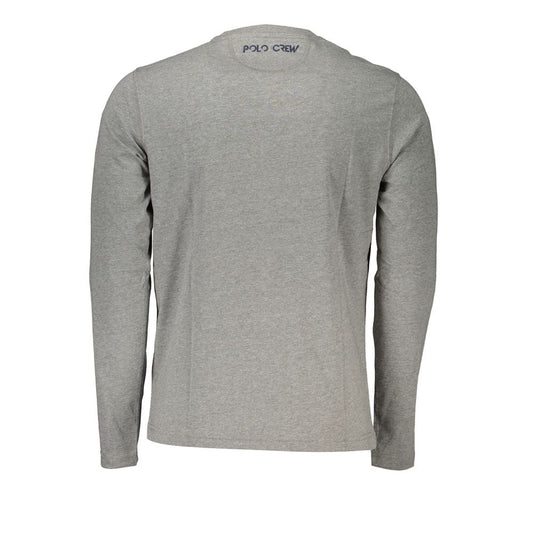 La Martina Elegant Long-Sleeved Crew Neck Tee La Martina