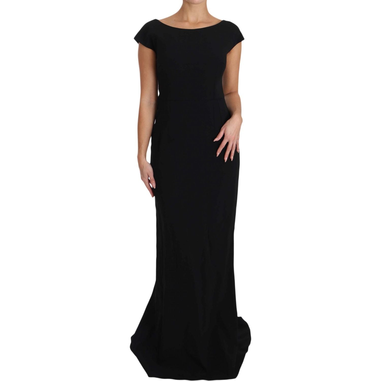 Dolce & Gabbana Elegant Black Maxi Sheath Dress