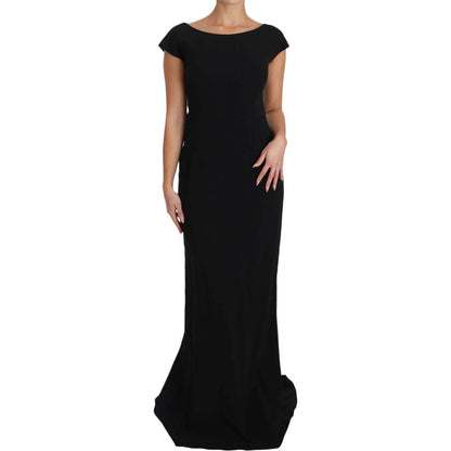 Dolce & Gabbana Elegant Black Maxi Sheath Dress Dolce & Gabbana